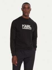 KARL LAGERFELD Bluza 705091 554917 Czarny Regular Fit. Czarne bluzy męskie KARL LAGERFELD, l, bez wzorów, z bawełny, bez ramiączek, bez kaptura. Za 369.99 zł.