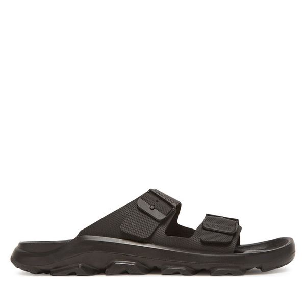 Klapki Birkenstock. Czarne klapki damskie Birkenstock, bez wzorów, bez obcasa, bez zapięcia. Za 449.99 zł.