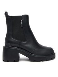 Tommy Jeans Botki Tjw Mid Heel Chelsea Boot EN0EN02681 Czarny. Czarne botki damskie Tommy Jeans, bez wzorów, z jeansu, bez obcasa, na słupku, bez zapięcia. Za 799.99 zł.