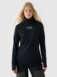 4F Bielizna termiczna drapana (góra) damska - czarna M. Czarna bielizna sportowa damska 4F, m, bez wzorów, z dzianiny. Za 169.99 zł.