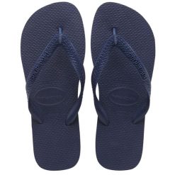 Klapki Havaianas Top. Niebieskie klapki damskie Havaianas, bez wzorów, sportowe, bez obcasa, bez zapięcia. Za 158.50 zł.