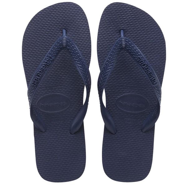 Klapki Havaianas Top. Niebieskie klapki damskie Havaianas, bez wzorów, z gumy, bez zapięcia. Za 126.00 zł.