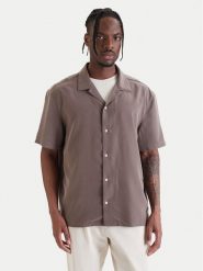 Calvin Klein Koszula LV04LF114G Brązowy Relaxed Fit. Brązowe koszule męskie Calvin Klein, m, bez wzorów, z syntetyku, bez kołnierzyka, bez ramiączek. Za 408.99 zł.