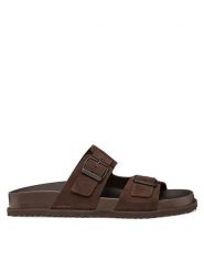 Geox Klapki U Parnaiba U651KA 00022 C6006 Brązowy. Brązowe klapki męskie Geox, bez wzorów, ze skóry, bez zapięcia. Za 359.99 zł.