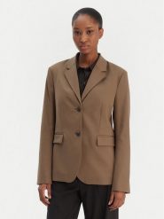 Tommy Hilfiger Marynarka Timeless WW0WW46662 Beżowy Regular Fit. Brązowe marynarki i żakiety damskie Tommy Hilfiger, bez wzorów, z syntetyku, bez kołnierzyka, bez ramiączek. Za 1,199.00 zł.