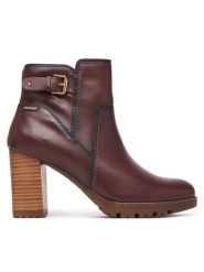 Pikolinos Botki Connelly W7M-8730 Brązowy ciemny. Brązowe botki damskie Pikolinos, bez wzorów, ze skóry, bez obcasa, na słupku, bez zapięcia. Za 799.99 zł.
