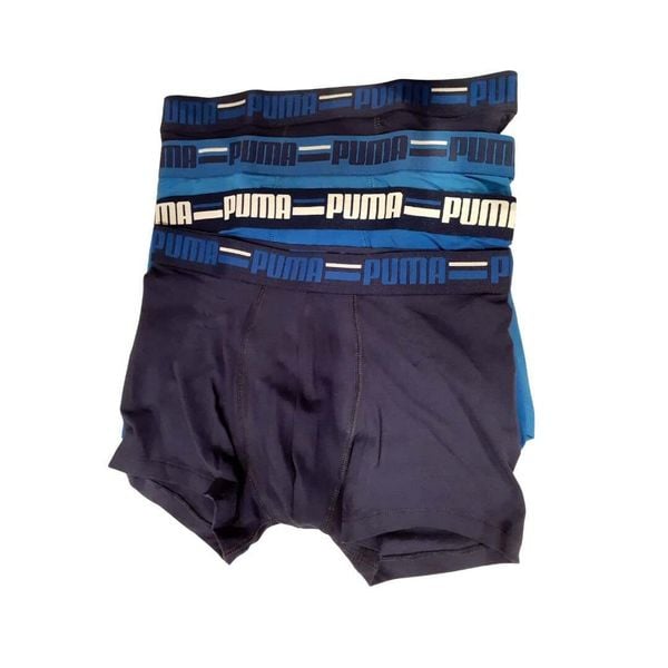 Bokserki Sportowe Męskie Puma Basic Brand Elastic 4-Pack. Bielizna sportowa męska Puma, bez wzorów, z bawełny. Za 139.99 zł.