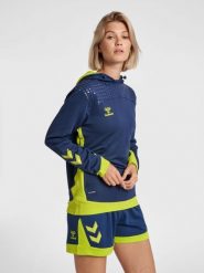 Damska bluza z kapturem Hummel hmlLEAD poly. Niebieskie bluzy damskie Hummel, s, bez wzorów, z polaru, eleganckie, bez ramiączek, z kapturem. Za 173.00 zł.