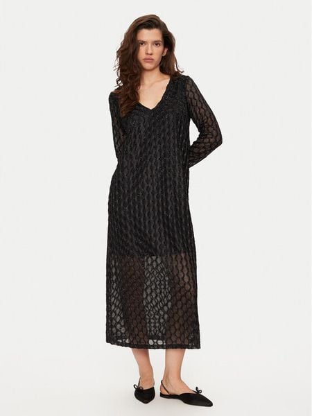 Vila Sukienka koktajlowa Zalma 14102492 Czarny Regular Fit. Czarne sukienki damskie Vila, bez wzorów, z syntetyku, wizytowe, bez kołnierzyka, bez ramiączek. Za 129.99 zł.