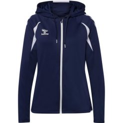 Damska bluza dresowa z kapturem Hummel Core 2.0. Białe bluzy damskie Hummel, bez wzorów, z dresówki, sportowe, bez ramiączek, z kapturem. Za 262.50 zł.