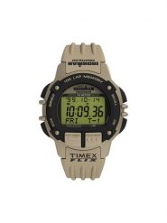 Timex Zegarek Ironman Flix 100 Lap TW5M63100 Beżowy. Brązowe, cyfrowe zegarki męskie Timex, bez wzorów. Za 449.99 zł.