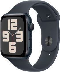 Smartwatch Apple Watch SE GPS + Cellular 44mm Midnight Alu Sport M/L Czarny (MXGM3ET/A). Czarne zegarki smartwatch Apple, bez wzorów. Za 1,459.99 zł.