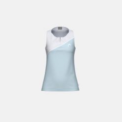 SPIRIT Damski Top Tenisowy. Niebieskie topy damskie Head, bez wzorów, sportowe, z asymetrycznym kołnierzem, bez ramiączek. Za 230.00 zł.