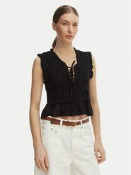 ONLY Bluzka Goa 15363693 Czarny Regular Fit. Czarne bluzki damskie ONLY, m, bez wzorów, z wiskozy, bez kołnierzyka, bez ramiączek. Za 149.99 zł.