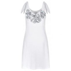 Damska sukienka sportowa pętelka Berunka biała. Czarne sukienki damskie ZSPORT, na lato, m, bez wzorów, z bawełny, sportowe, bez kołnierzyka, bez ramiączek, sportowe. Za 152.99 zł.