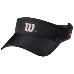 Czapka Z Daszkiem Do Siatkówki. Czarne czapki damskie Wilson, bez wzorów, z materiału. Za 99.99 zł.