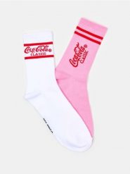 Skarpetki 2 pack Coca-Cola - wielobarwny. Skarpetki damskie Sinsay, bez wzorów. Za 12.99 zł.