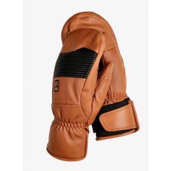 Łapawice Ortovox Full Leather Mitten. Brązowe rękawiczki damskie ORTOVOX, bez wzorów. Za 497.99 zł.