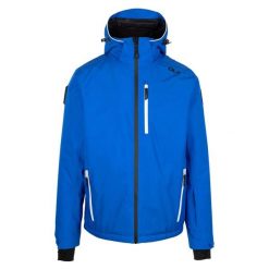 Męska Kurtka Narciarska Graham DLX. Niebieskie kurtki sportowe męskie Trespass, na zimę, m, bez wzorów, z materiału, z kapturem, narciarskie. Za 559.99 zł.