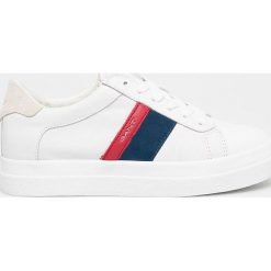 Gant - Buty Aurora. Białe obuwie sportowe damskie GANT, bez wzorów, z gumy, bez zapięcia. W wyprzedaży za 339.90 zł.