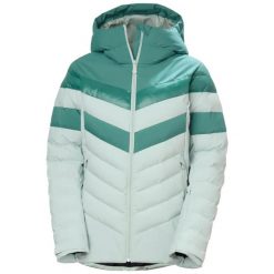 Damska kurtka puchowa Helly Hansen Imperial. Zielone kurtki sportowe damskie Helly Hansen, l, bez wzorów, z materiału, bez ramiączek, narciarskie. Za 1,170.50 zł.