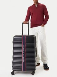 Beverly Hills Polo Club Walizka duża CEO-BHPC-L-005-08-BLACK Granatowy. Niebieskie walizki męskie Beverly Hills Polo Club, bez wzorów, z tworzywa sztucznego, duże. Za 399.99 zł.