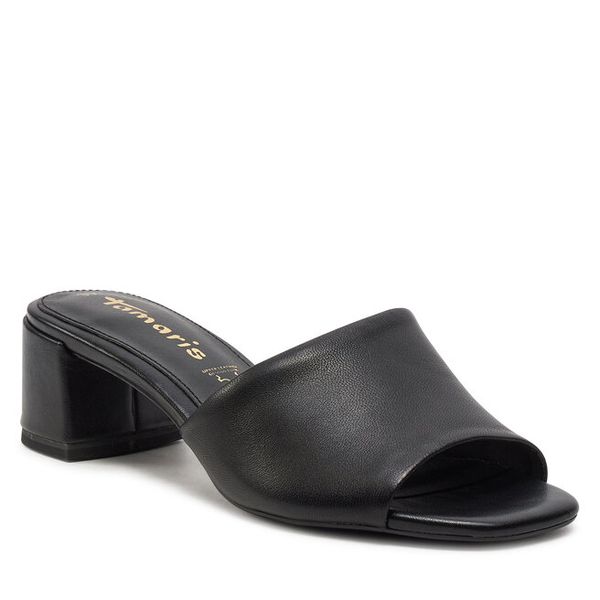 Klapki Tamaris. Czarne klapki damskie Tamaris, bez wzorów, bez obcasa, bez zapięcia. Za 198.99 zł.