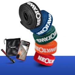 Zestaw taśm fitness z tkaniny – 5 poziomów oporu, taśmy treningowe z torbą. Torby sportowe męskie NEOLYMP, bez wzorów, ze skóry. Za 314.99 zł.