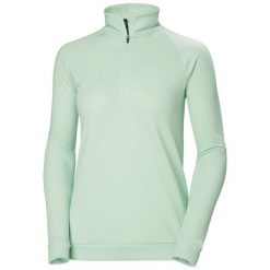 Sweter damski 1/2 z zamkiem błyskawicznym Helly Hansen Inshore. Zielone swetry nierozpinane damskie Helly Hansen, bez wzorów, sportowe, bez kołnierzyka, bez ramiączek. Za 300.00 zł.