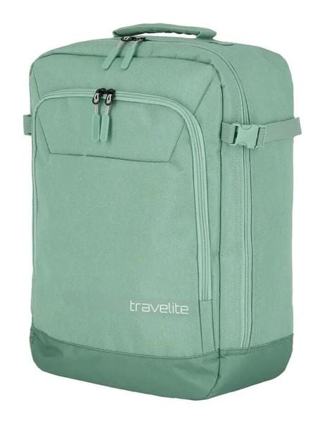 Plecak travelite Kick Off. Zielone plecaki męskie TRAVELITE, bez wzorów, z materiału, biznesowe. Za 212.50 zł.