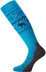 Skarpety merino FWW. Czerwone skarpetki damskie LASTING, bez wzorów, z elastanu. Za 116.00 zł.