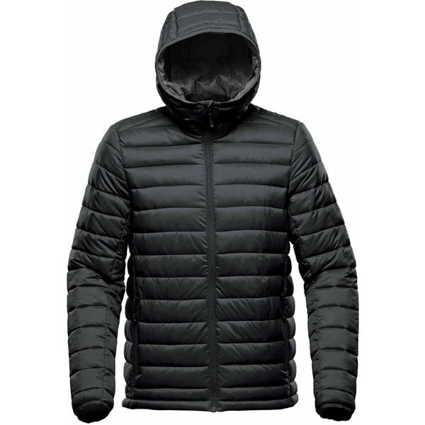 Męska Kurtka Ocieplana Stavanger. Czarne kurtki męskie STORMTECH, l, bez wzorów, z materiału, z kapturem. Za 557.99 zł.