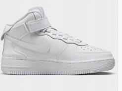 Nike Air Force 1 Mid EasyOn Gs FN1193-111 białe 35,5. Białe obuwie sportowe damskie Nike, bez wzorów, bez zapięcia, Nike Air Force. Za 425.28 zł.