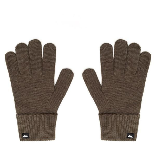 Rękawiczki Quiksilver. Brązowe rękawiczki męskie Quiksilver, bez wzorów, z dzianiny. Za 49.99 zł.