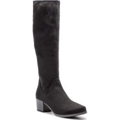 Kozaki CAPRICE - 9-25506-21 Black Stretch 044. Czarne kozaki damskie Caprice, bez wzorów, z materiału, bez obcasa, na obcasie, bez zapięcia. W wyprzedaży za 189.00 zł.