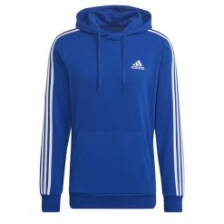 Bluza z 3 paskami adidas Essentials. Białe bluzy męskie Adidas, m, bez wzorów, z kapturem, na fitness i siłownię. Za 213.00 zł.