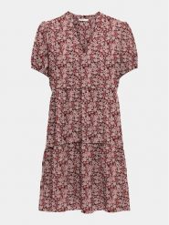 ONLY Sukienka letnia Nova 15222215 Różowy Regular Fit. Czerwone sukienki damskie ONLY, na lato, xs, bez wzorów, z wiskozy, bez kołnierzyka, bez ramiączek. Za 159.99 zł.