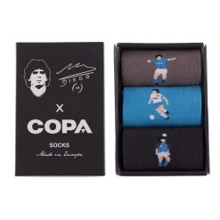 Zestaw skarpetek - Dorosły - Napoli Maradona x COPA - Czarny. Czarne skarpety męskie COPA FOOTBALL, bez wzorów, z bawełny. Za 126.98 zł.