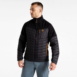 Kurtka turystyczna hybrydowa męska Mountaineer. Czarne kurtki sportowe męskie Dare 2B, m, bez wzorów, z softshellu, bez kaptura, trekkingowe. W wyprzedaży za 189.99 zł.