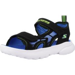 Sandały SKECHERS 406513L Czarny. Czarne sandały męskie Skechers, bez wzorów, z syntetyku, bez zapięcia. Za 179.99 zł.
