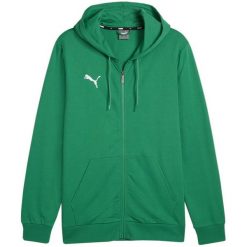 Męska Bluza Z Kapturem Team Goal Casual Full Zip. Zielone bluzy męskie Puma, m, bez wzorów, casualowe, bez ramiączek, z kapturem. Za 276.99 zł.