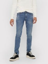 Only & Sons Jeansy Loom 22018653 Niebieski Slim Fit. Niebieskie jeansy męskie Only & Sons, z bawełny. Za 109.99 zł.