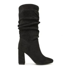 Kozaki Jenny Fairy. Czarne kozaki damskie Jenny Fairy, bez wzorów, bez obcasa, na słupku, bez zapięcia. Za 199.99 zł.