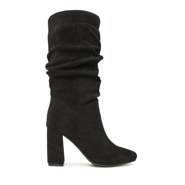 Kozaki Jenny Fairy. Czarne kozaki damskie Jenny Fairy, bez wzorów, bez obcasa, na słupku, bez zapięcia. Za 199.99 zł.