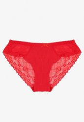 Czerwone Bawełniane Majtki Figi z Koronką Xalmoi. Czerwone majtki damskie Born2be, z bawełny. Za 4.99 zł.