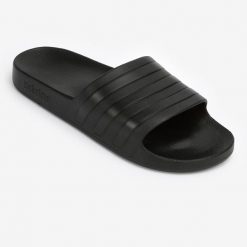Second Life - Klapki basenowe ADIDAS Adilette Aqua - Stan Doskonały. Czarne klapki męskie Adidas, bez wzorów, z materiału, bez zapięcia. Za 67.99 zł.