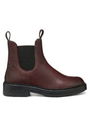 Geox Sztyblety D Swelen D665GI 81 C7J9B Czarny. Czarne botki damskie Geox, bez wzorów, ze skóry, bez obcasa, na płaskiej podeszwie, bez zapięcia. Za 499.99 zł.