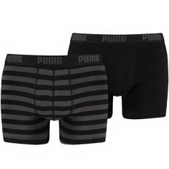 Bokserki treningowe męskie Puma Stripe 2 pack. Czarne bokserki męskie Puma, bez wzorów. Za 72.00 zł.