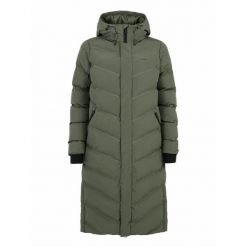 Płaszcz damski Protest Prtbankso. Zielone płaszcze damskie Protest, m, bez wzorów, eleganckie, bez kołnierzyka, bez kaptura. W wyprzedaży za 814.50 zł.
