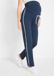 Spodnie ciążowe dresowe (2 pary). Niebieskie spodnie dresowe damskie bonprix, bez wzorów, z dresówki, sportowe. Za 159.99 zł.